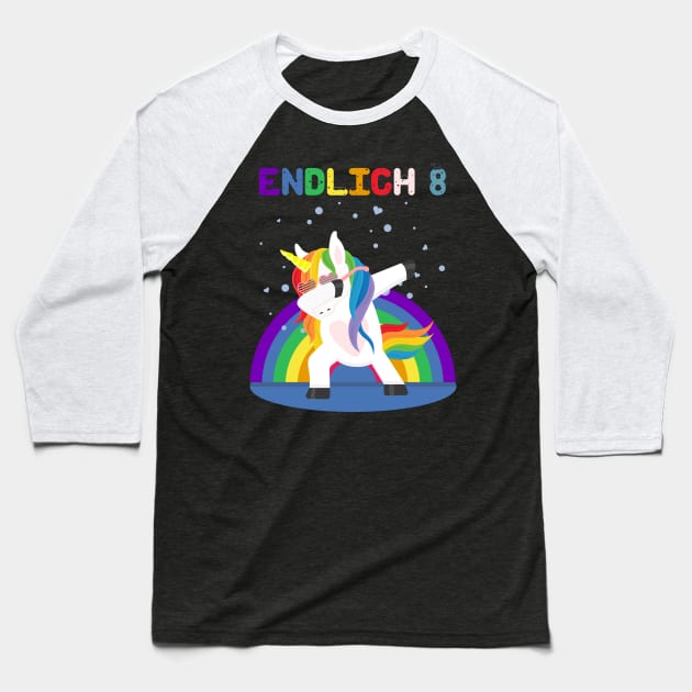 8th birthday unicorn Baseball T-Shirt by NI78